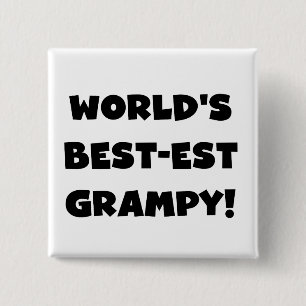 Black Text World's Best-est Grampy Gifts Button
