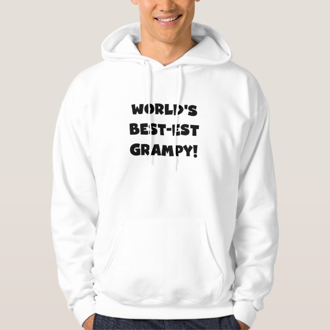 Black Text World's Best-est Grampy Gifts Hoodie (Front)
