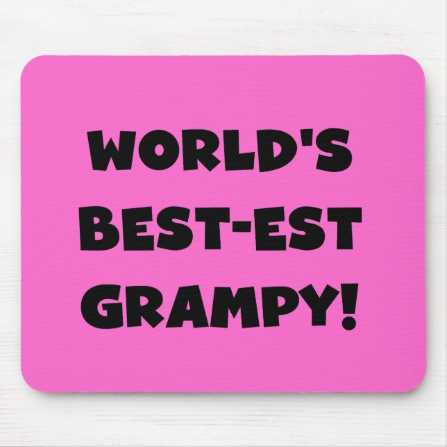 Black Text World's Best-est Grampy Gifts Mouse Pad (Front)