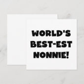 Black Text World's Best-est Nonnie Gifts (Front/Back)