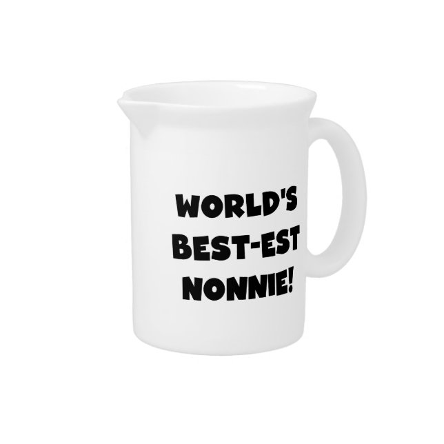 Black Text World's Best-est Nonnie Gifts Pitcher (Right)