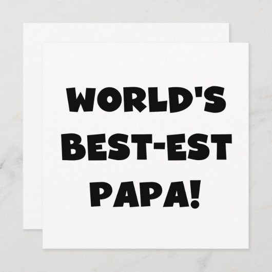 Black Text World's Best-est Papa Tshirts and Gifts (Front/Back)