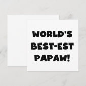 Black Text World's Best-est Papaw Gifts (Front/Back)