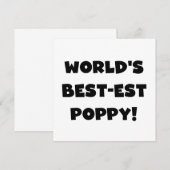 Black Text World's Best-est Poppy Gifts (Front/Back)