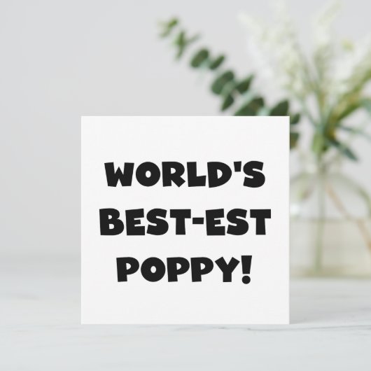 Black Text World's Best-est Poppy Gifts (Standing Front)