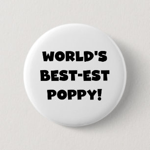 Black Text World's Best-est Poppy Gifts Button