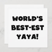 Black Text World's Best-est Yaya Gifts (Front/Back)