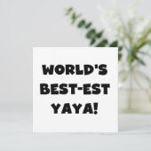 Black Text World's Best-est Yaya Gifts (Standing Front)