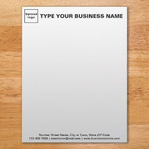 Black Texts on Header and Footer of Business Letterhead