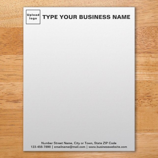 Black Texts on Header and Footer of Business Letterhead (Creator Uploaded)