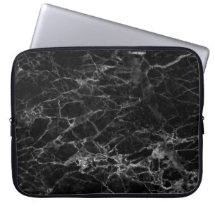 Black texture background stone laptop sleeve
