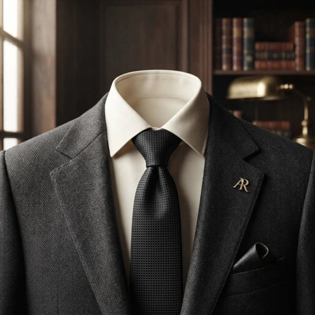 Black Textured Micro Pattern  Neck Tie (Creator Uploaded)