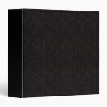 Black textured solid color 3 ring binder