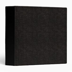 Black textured solid color 3 ring binder