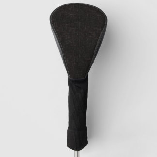 Black textured solid color golf head cover