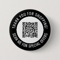 Black Thank You & Scan Me Promotional QR Code