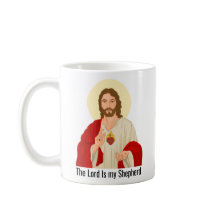 Black The Lord is my Shepherd Jesus illustrated