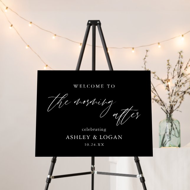 Black The Morning After Brunch Welcome Foam Board (In Situ (Stand))