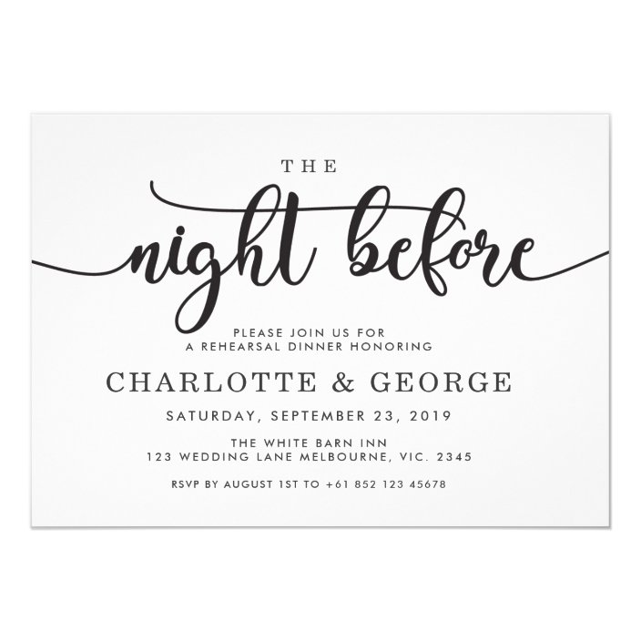 Black the night before invitation | Zazzle.com