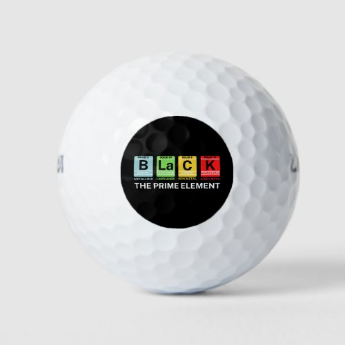 Black The Prime Element Black History Golf Balls