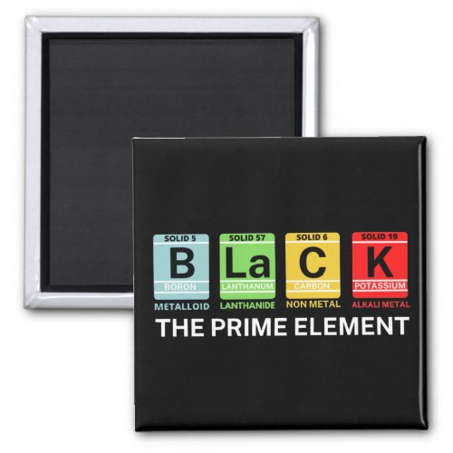 Black The Prime Element Black History Magnet
