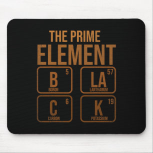 Black The Prime Element Mouse Pad