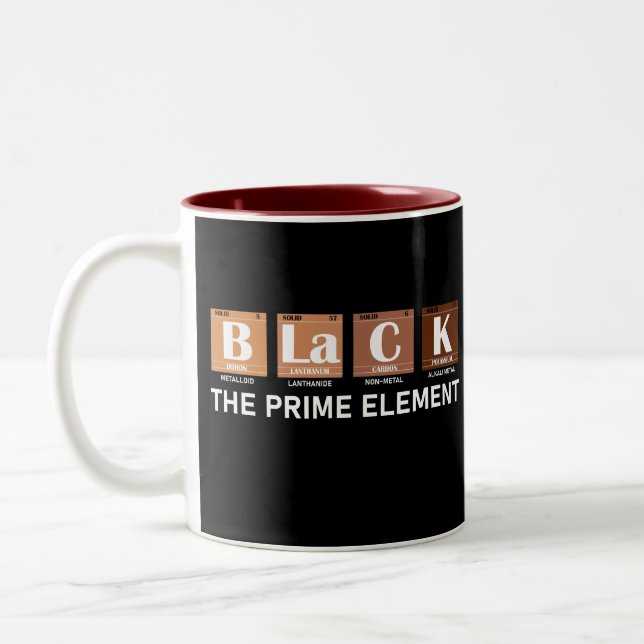 Black The Prime Element Two-Tone Coffee Mug (Left)