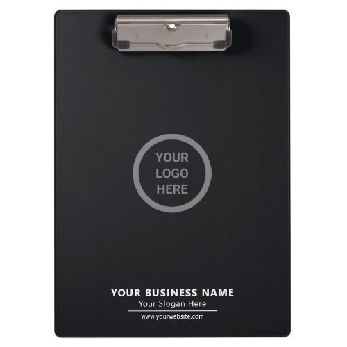 Black Themed Custom Logo Printed Business Promo Clipboard