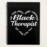 Black Therapist Heart Word Cloud