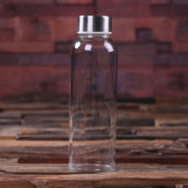 Black Thermos Holder and 13 oz. Glass Water Bottle (Front)