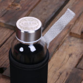 Black Thermos Holder and 13 oz. Glass Water Bottle (Top)