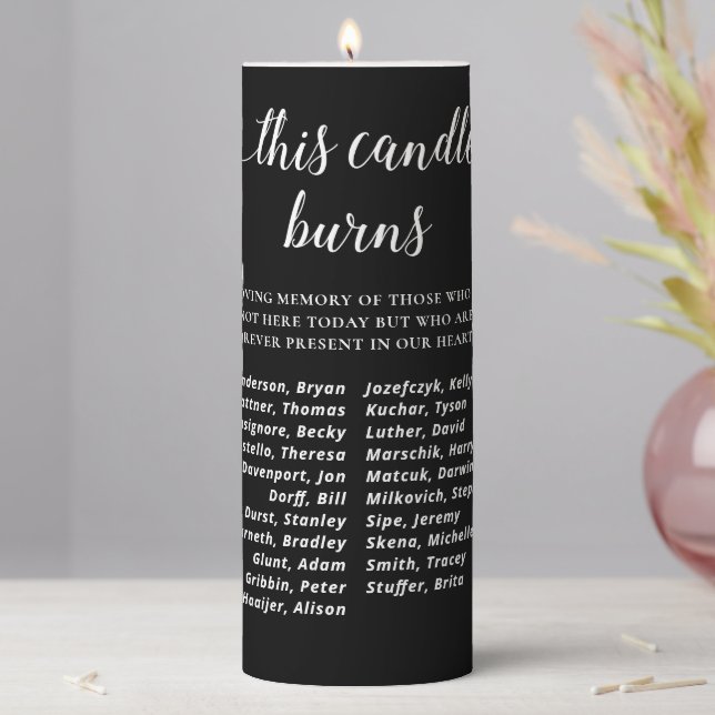 Black This Candle Burns School Reunion Memorial (In Situ)