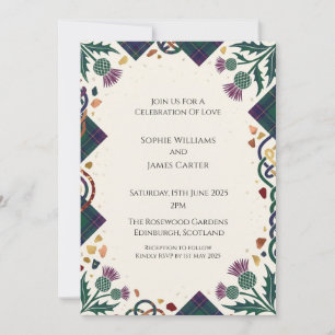 Black Thistle Add Your Own Text Invitation
