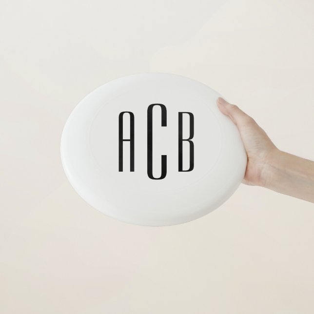 Black Three Letter Monogram Wham-O Frisbee (In Hand)