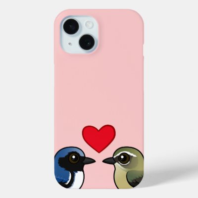 Black-throated Blue Love iPhone 15 Case