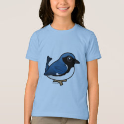 Black-throated Blue Warbler Girls' American Apparel Fine Jersey T-Shirt