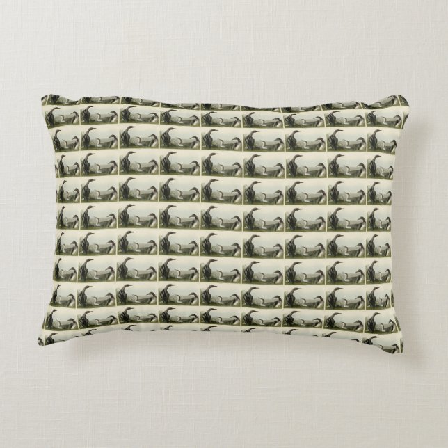 Black-Throated Diver Loon Audubon Birds of America Accent Pillow (Back)
