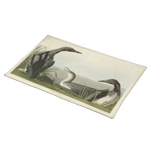 Black-Throated Diver Loon Audubon Birds of America Cloth Placemat