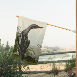 Black-Throated Diver Loon Audubon Birds of America House Flag