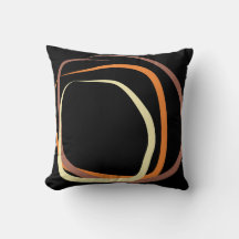Black Throw Pillow
