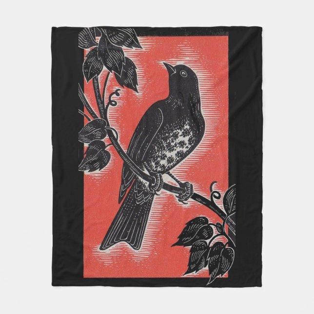  black thrush with red fleece blanket (Front)