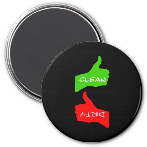 Black Thumbs UpDown CleanDirty Dishes Magnet