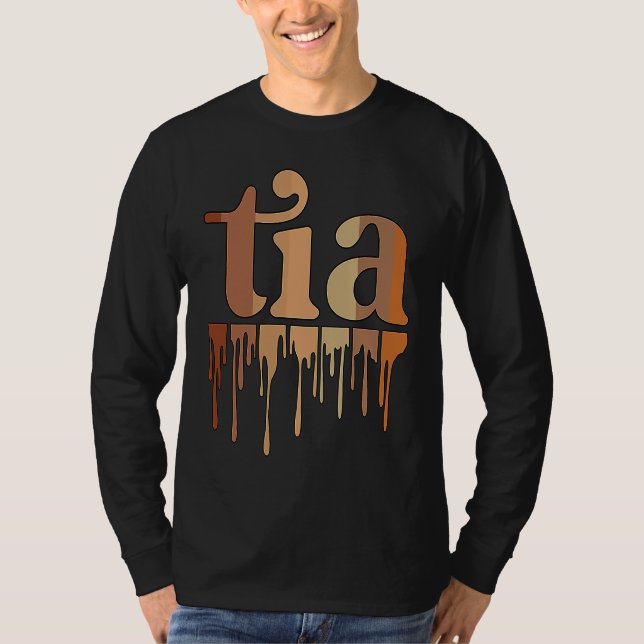 Black Tia Grandmother African American Tia Grandma T-Shirt (Front)