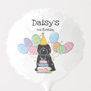 Black Tibetan Terrier Dog Birthday Party Balloon