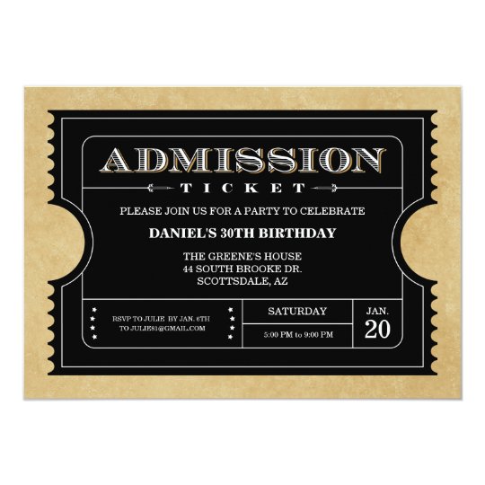 black ticket invitations zazzle com