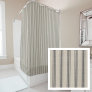 Black Ticking Stripes | Farmhouse Bath Decor Shower Curtain