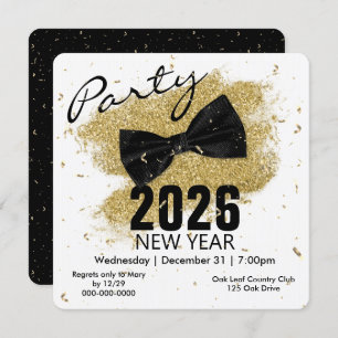 Black Tie 2026New Years Party Invitation