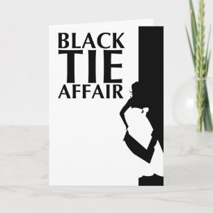 black tie affair : beautiful silhouette invitation