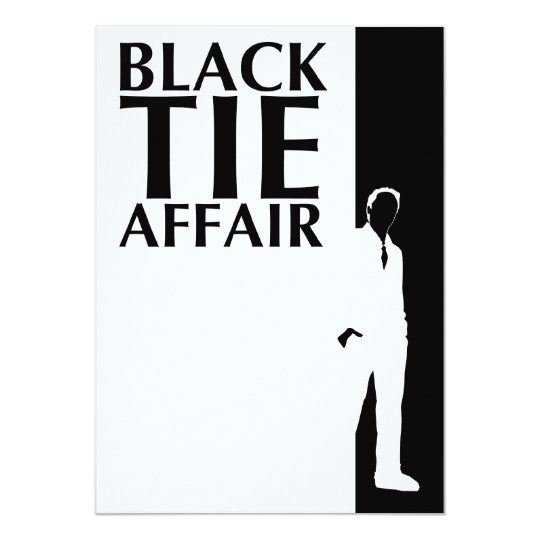black tie affair : serious silhouette card