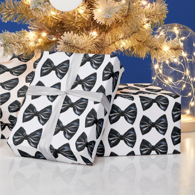 Black Tie Christmas Wrapping Paper (Holidays)